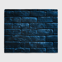 Плед флисовый Неоновая, кирпичная стена, цвет: 3D-велсофт