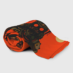 Плед флисовый Бладхаунд с вороном, цвет: 3D-велсофт — фото 2