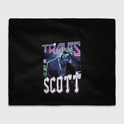 Плед флисовый Travis Scott RAP, цвет: 3D-велсофт