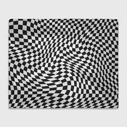 Плед Черно-белая клетка Black and white squares