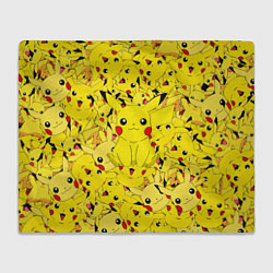 Плед флисовый ПИКАЧУ ПОКЕМОН PIKA PIKA, цвет: 3D-велсофт