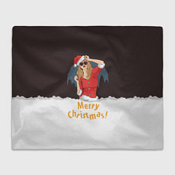 Плед флисовый Снегурка Merry Christmas, цвет: 3D-велсофт