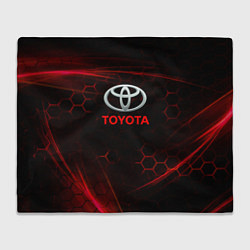 Плед флисовый Toyota Неоновые соты, цвет: 3D-велсофт