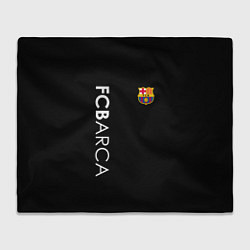 Плед флисовый FC BARCA BLACK STYLE, цвет: 3D-велсофт