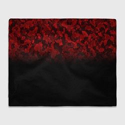 Плед флисовый BLACK RED CAMO RED MILLITARY, цвет: 3D-велсофт