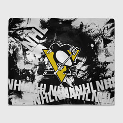 Плед флисовый Питтсбург Пингвинз Pittsburgh Penguins, цвет: 3D-велсофт