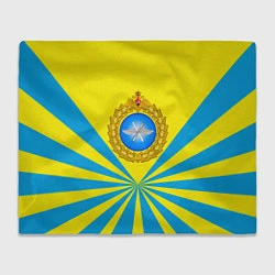 Плед флисовый Большая эмблема ВВС РФ, цвет: 3D-велсофт