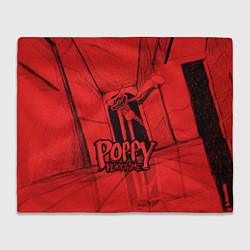 Плед флисовый Poppy Playtime: Red Room, цвет: 3D-велсофт