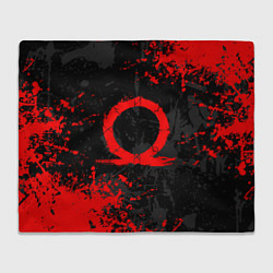 Плед GOD OF WAR LOGO RED, БРЫЗГИ КРАСОК