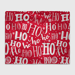 Плед флисовый HO HO HO Новогодняя, цвет: 3D-велсофт