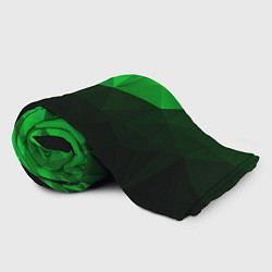 Плед флисовый Изумрудный Зеленый Геометрия, цвет: 3D-велсофт — фото 2