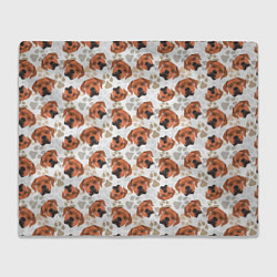 Плед флисовый Собака Родезийский Риджбек, цвет: 3D-велсофт