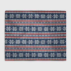 Плед флисовый Knitted Christmas Pattern, цвет: 3D-велсофт
