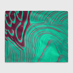 Плед флисовый Зеленый прилив, цвет: 3D-велсофт
