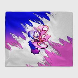 Плед флисовый POPPY PLAYTIME GAME ХАГГИ ВАГГИ ПАРОЧКА, цвет: 3D-велсофт