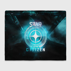 Плед флисовый Star Citizen spaceship, цвет: 3D-велсофт