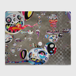Плед флисовый Takashi Murakami арт с языками, цвет: 3D-велсофт