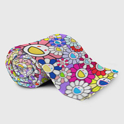 Плед флисовый Цветы Takashi Murakami, цвет: 3D-велсофт — фото 2