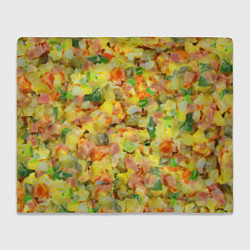 Плед флисовый Оливье, цвет: 3D-велсофт
