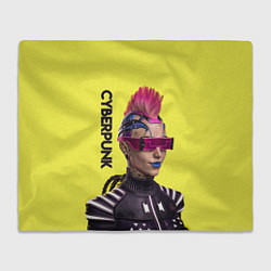Плед флисовый Cyberpunk Панк, цвет: 3D-велсофт