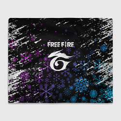 Плед флисовый Free Fire новогодний, цвет: 3D-велсофт
