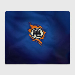 Плед флисовый Рваный логотип Гоку Dragon Ball, цвет: 3D-велсофт