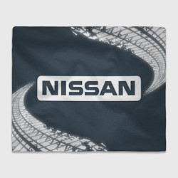 Плед флисовый NISSAN - Шины, цвет: 3D-велсофт