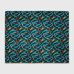 Плед флисовый Рыболовные Воблеры, цвет: 3D-велсофт