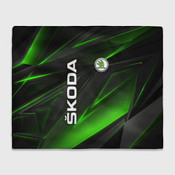 Плед SKODA GEOMETRY STRIPES GREEN NEON