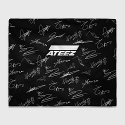 Плед ATEEZ БЕЛЫЕ АВТОГРАФЫ УЗОР