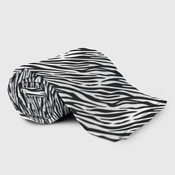 Плед флисовый Чёрно-Белые полоски Зебры, цвет: 3D-велсофт — фото 2