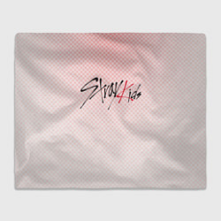Плед флисовый Stray kids лого, K-pop ромбики, цвет: 3D-велсофт
