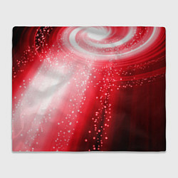 Плед флисовый Красная космическая спираль, цвет: 3D-велсофт