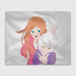 Плед флисовый Конами и Куга, цвет: 3D-велсофт
