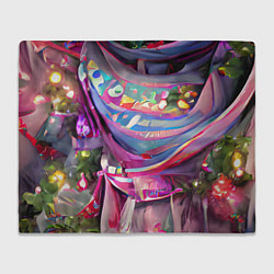 Плед флисовый Новогодний конфетти, цвет: 3D-велсофт