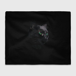 Плед Черна кошка с изумрудными глазами