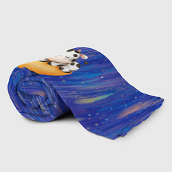 Плед флисовый Спящий бычок на луне, цвет: 3D-велсофт — фото 2