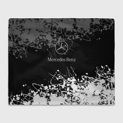 Плед флисовый Mercedes-Benz Брызги красок, цвет: 3D-велсофт