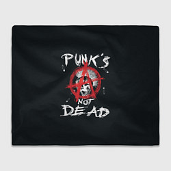 Плед флисовый Punks Not Dead Анархия, цвет: 3D-велсофт