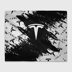 Плед Tesla logo texture