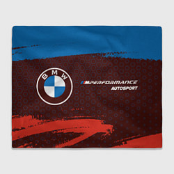 Плед флисовый BMW Autosport Яркий, цвет: 3D-велсофт