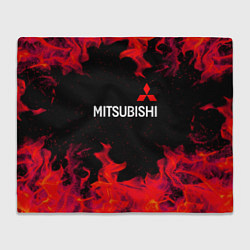 Плед флисовый Mitsubishi пламя огня, цвет: 3D-велсофт