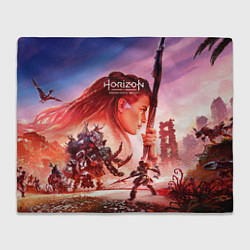 Плед флисовый Horizon Forbidden West game poster, цвет: 3D-велсофт