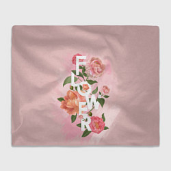 Плед флисовый Pink Flower, цвет: 3D-велсофт