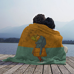 Плед флисовый Лягушка модник Frog, цвет: 3D-велсофт — фото 2