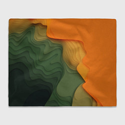 Плед флисовый Зеленые дюны, цвет: 3D-велсофт
