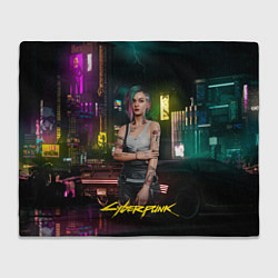 Плед флисовый Judy cyberpunk2077, цвет: 3D-велсофт