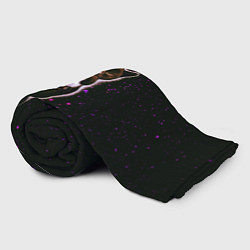 Плед флисовый Котенок в космосе - звезды неон, цвет: 3D-велсофт — фото 2