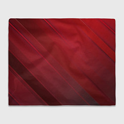 Плед флисовый Полосы На красном Фоне, цвет: 3D-велсофт