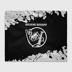 Плед флисовый Breaking Benjamin КОТ Брызги, цвет: 3D-велсофт